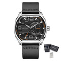 Megir Luminous Calendar Military Leather Watch | Avelmont Time
