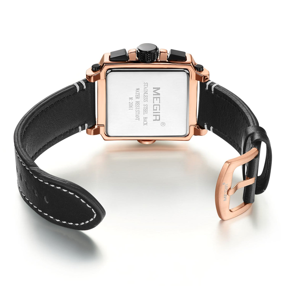 Megir Chronograph Leather Sport Watch | Avelmont Time