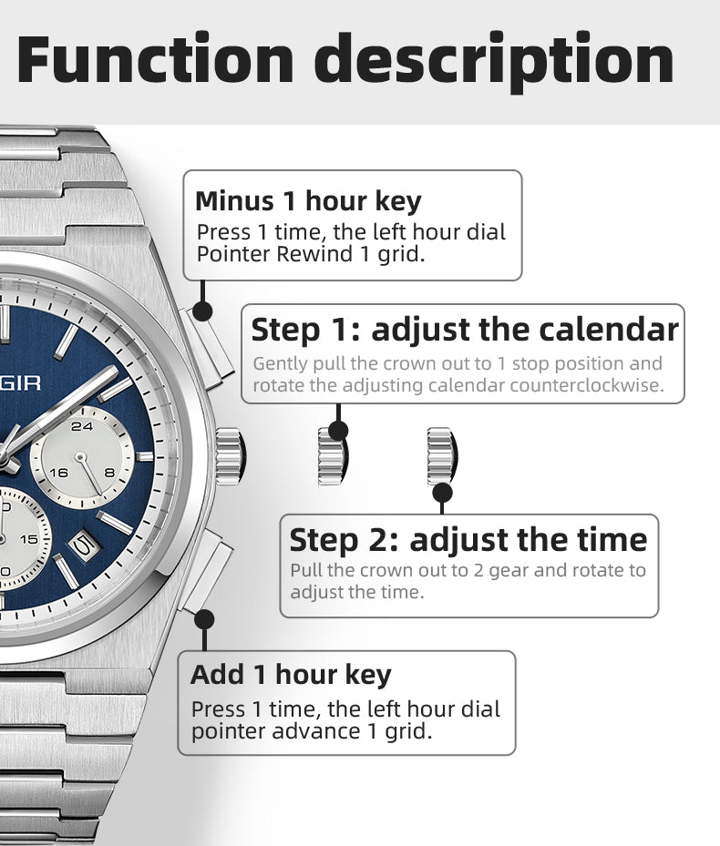 Megir Sapphire Steel Business Watch | Avelmont Time