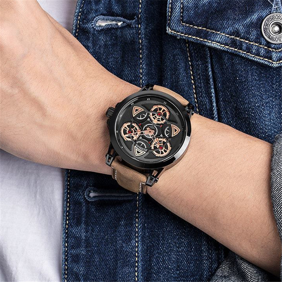 Ruimas Military Quartz Leather Watch | Avelmont Time