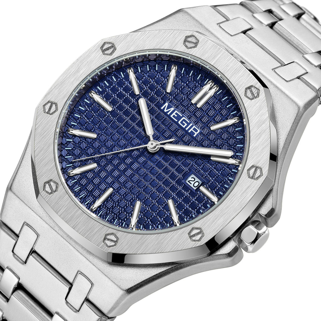 Megir Calendar Stainless Steel Bracelet Watch | Avelmont Time