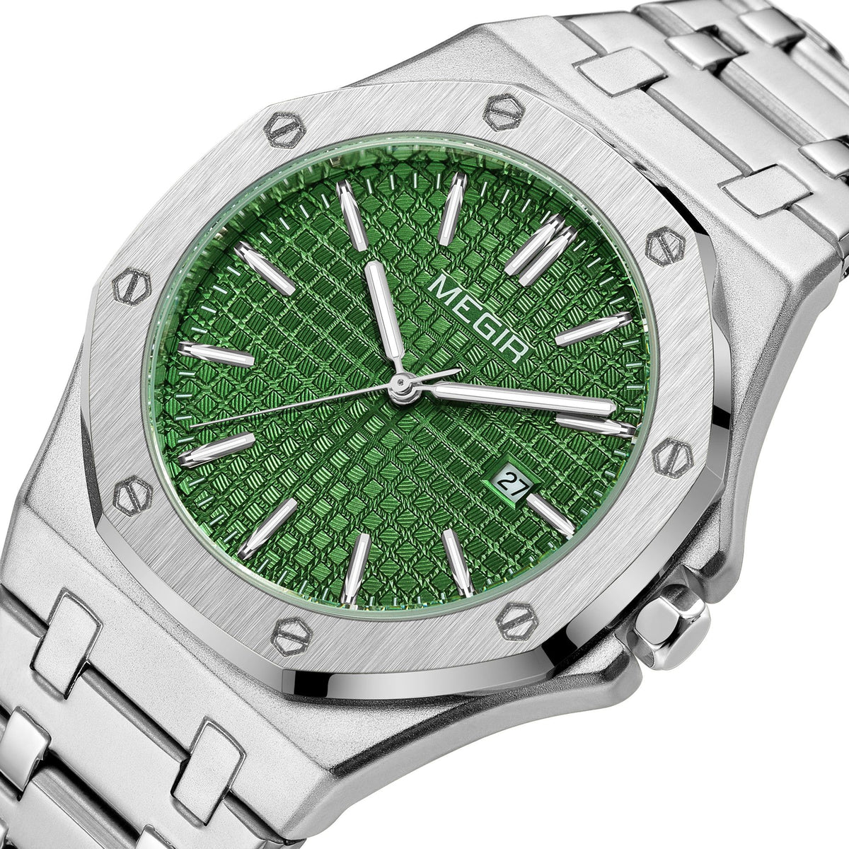 Megir Calendar Stainless Steel Bracelet Watch | Avelmont Time