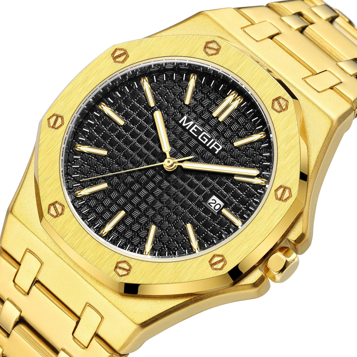Megir Calendar Stainless Steel Bracelet Watch | Avelmont Time