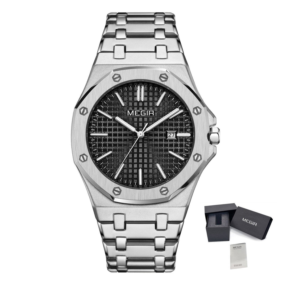 Megir Calendar Stainless Steel Bracelet Watch | Avelmont Time
