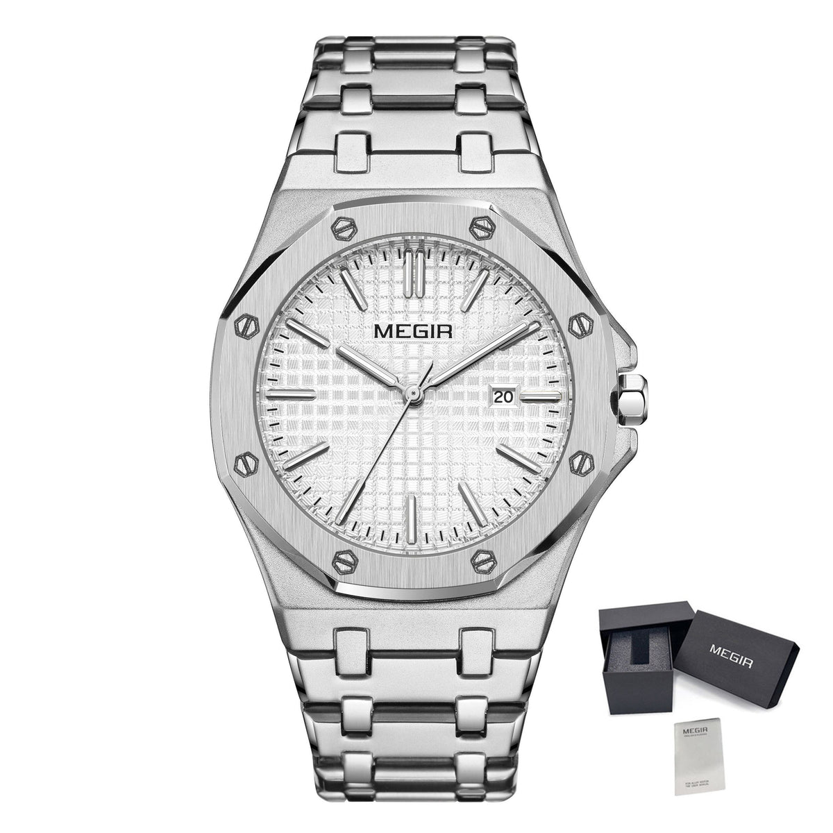 Megir Calendar Stainless Steel Bracelet Watch | Avelmont Time