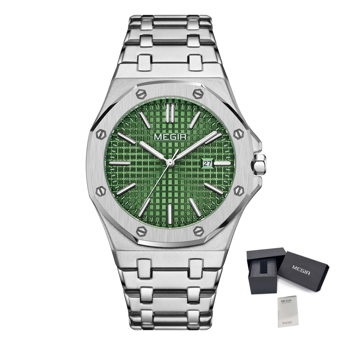 Megir Calendar Stainless Steel Bracelet Watch | Avelmont Time