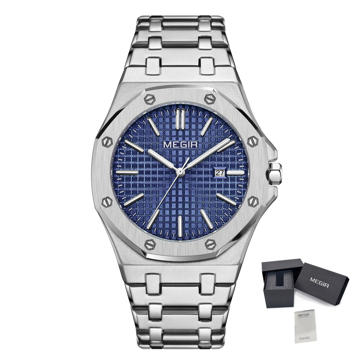 Megir Calendar Stainless Steel Bracelet Watch | Avelmont Time