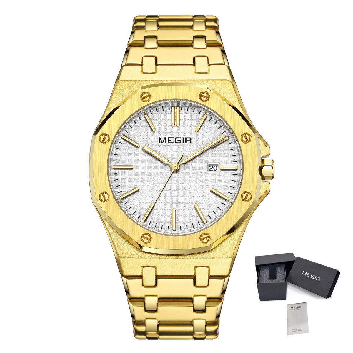 Megir Calendar Stainless Steel Bracelet Watch | Avelmont Time