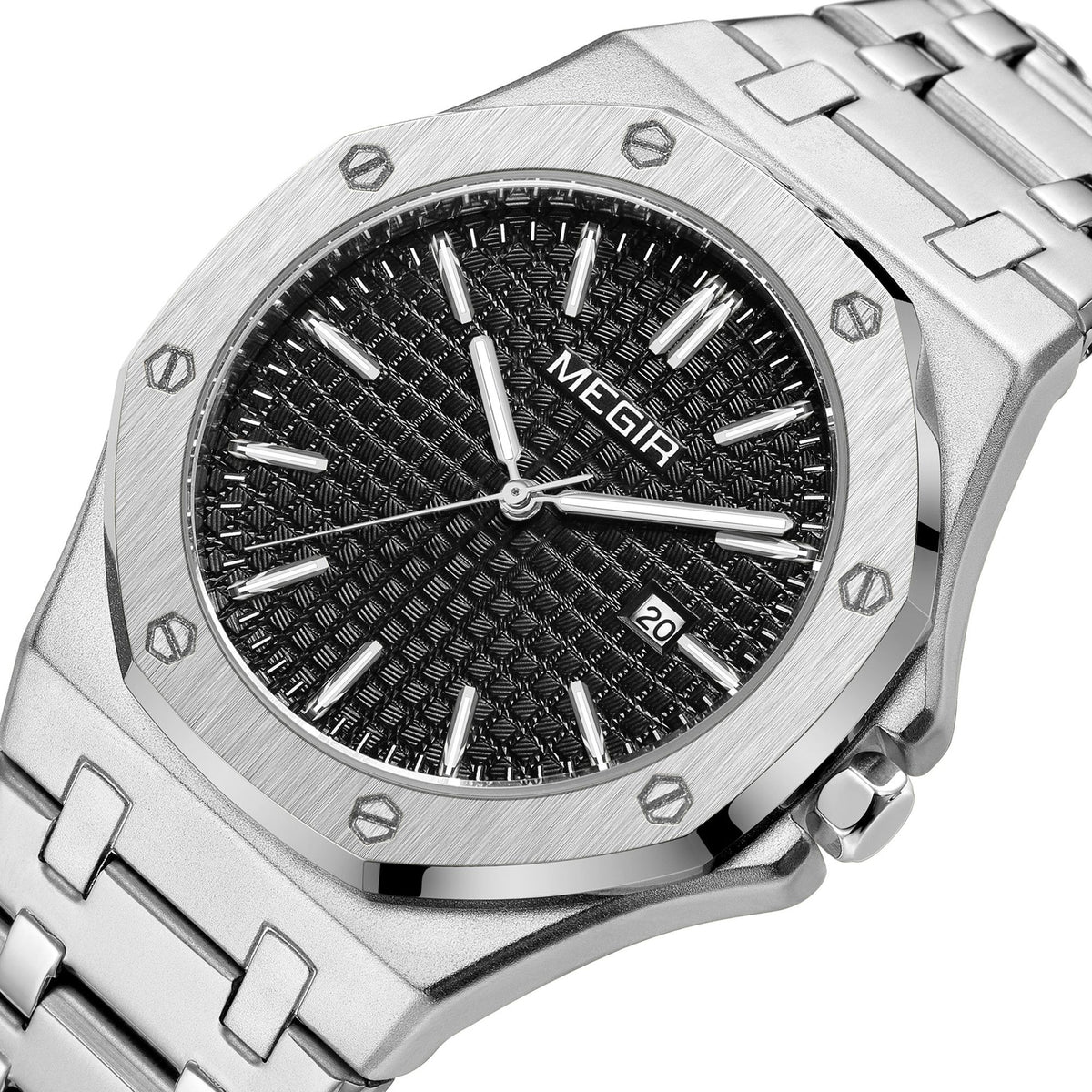 Megir Calendar Stainless Steel Bracelet Watch | Avelmont Time
