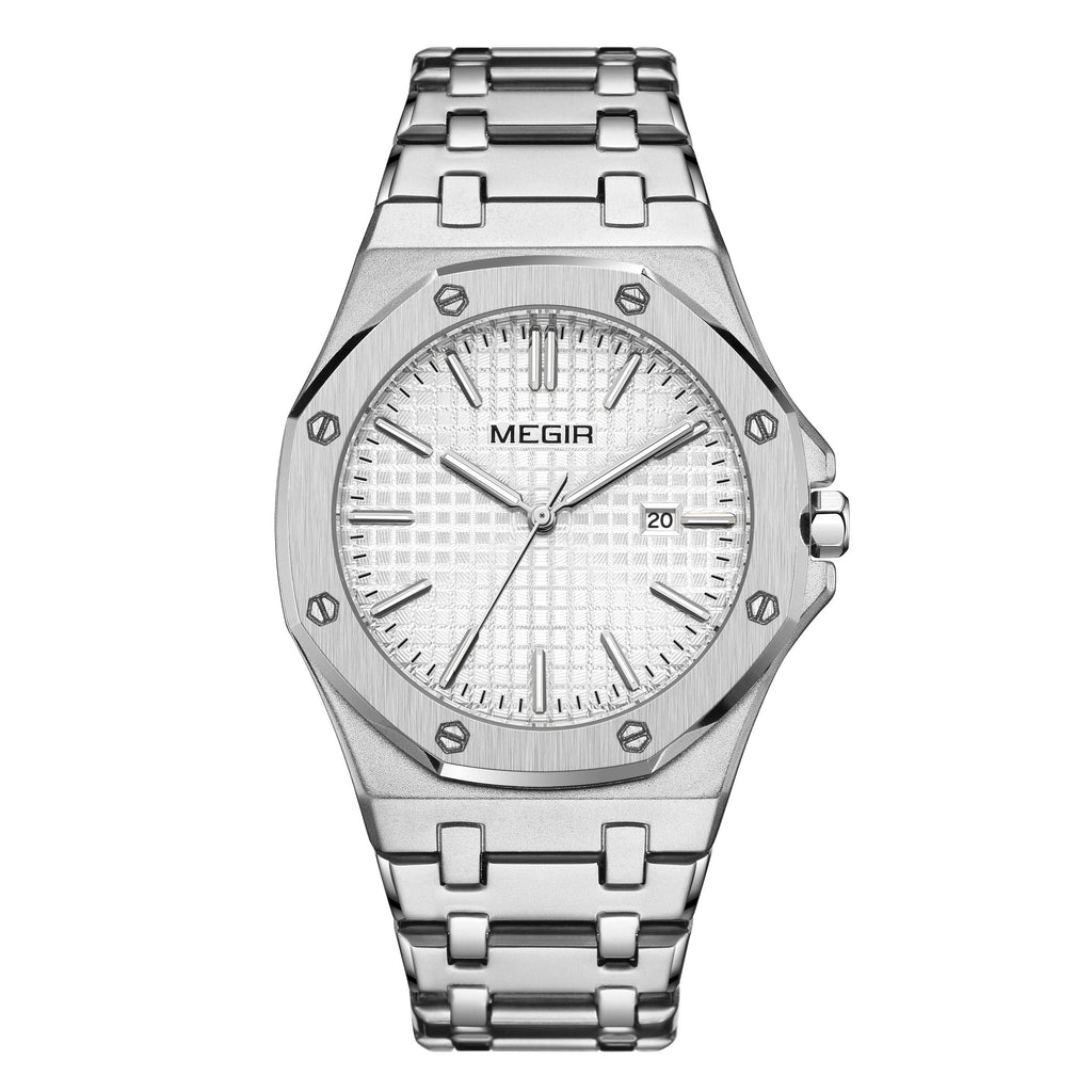Megir Calendar Stainless Steel Bracelet Watch | Avelmont Time