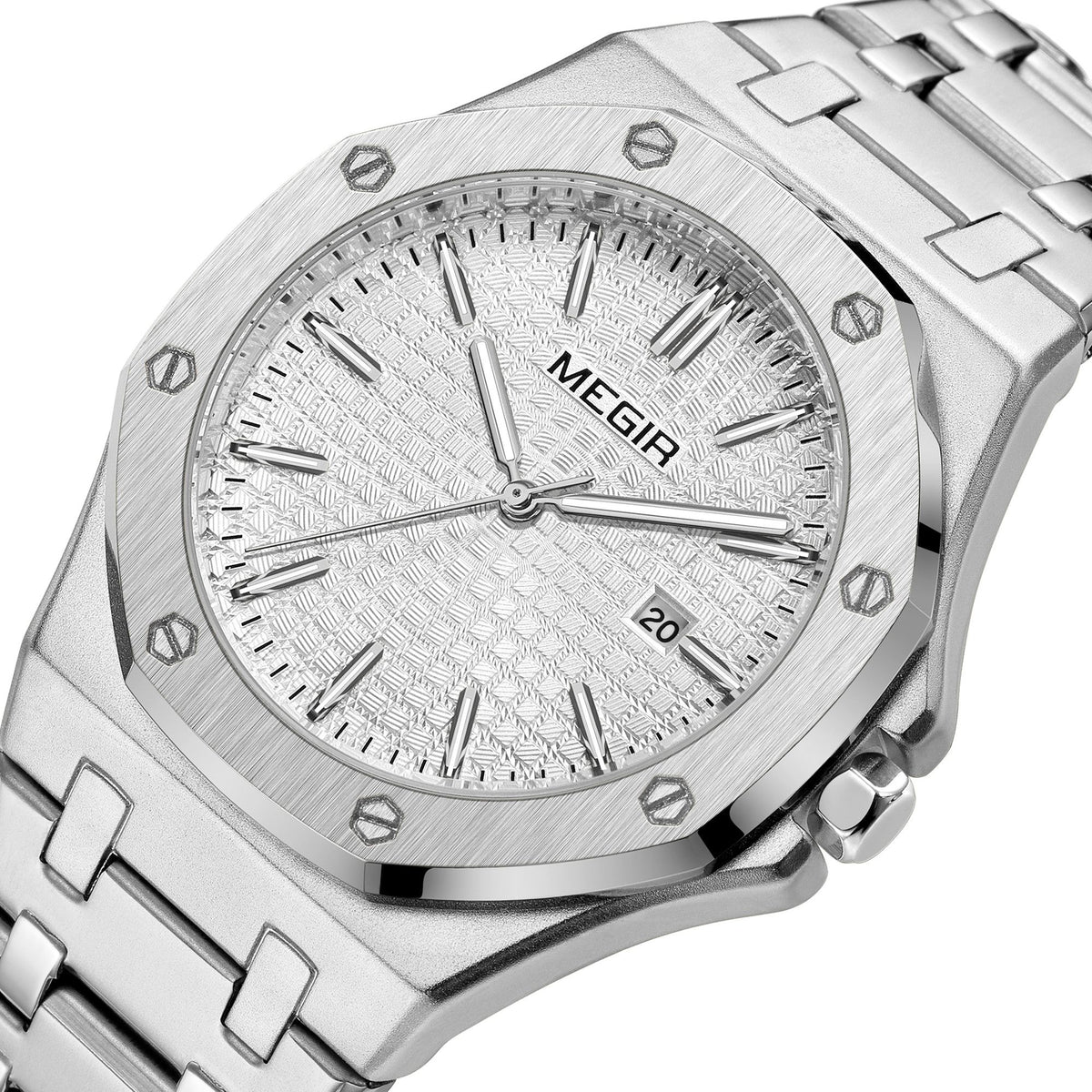 Megir Calendar Stainless Steel Bracelet Watch | Avelmont Time