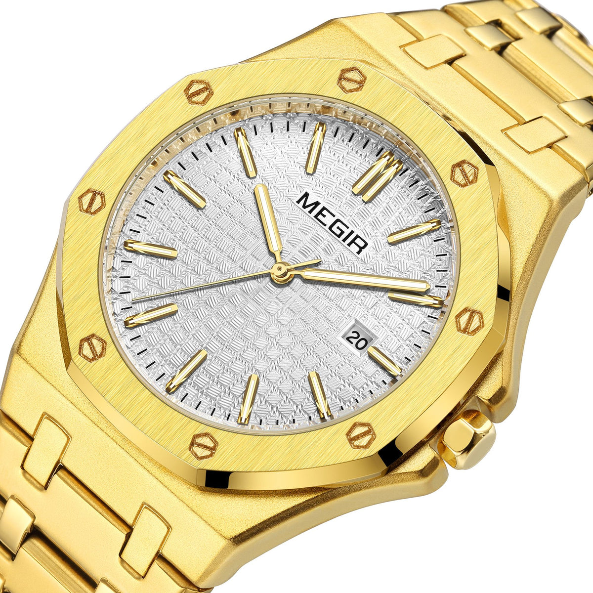 Megir Calendar Stainless Steel Bracelet Watch | Avelmont Time