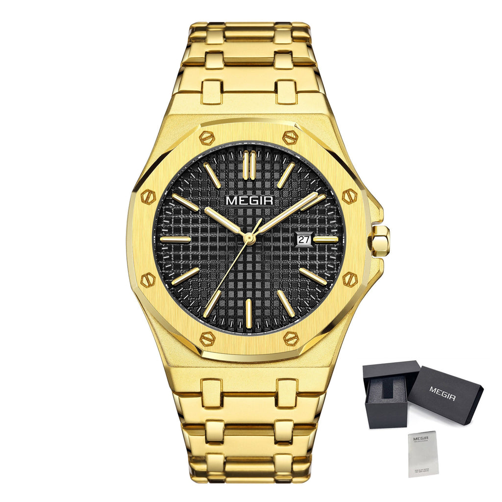 Megir Calendar Stainless Steel Bracelet Watch | Avelmont Time