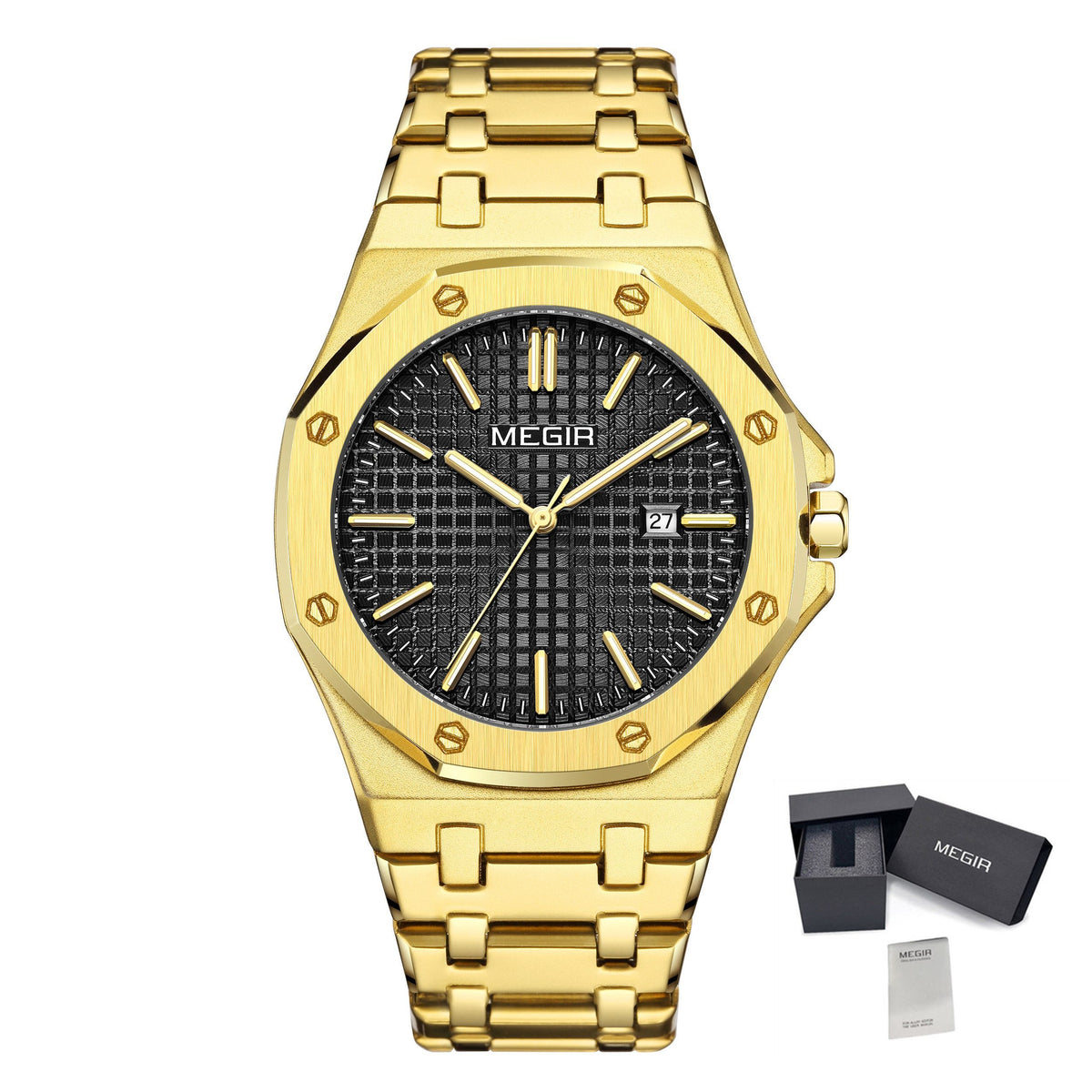 Megir Calendar Stainless Steel Bracelet Watch | Avelmont Time