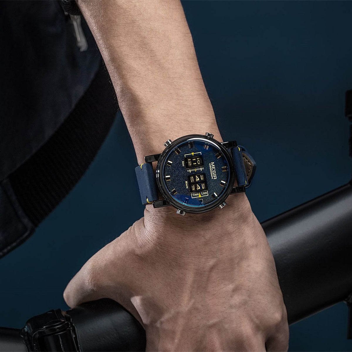 Megir Roller Pointer Military Leather Watch | Avelmont Time