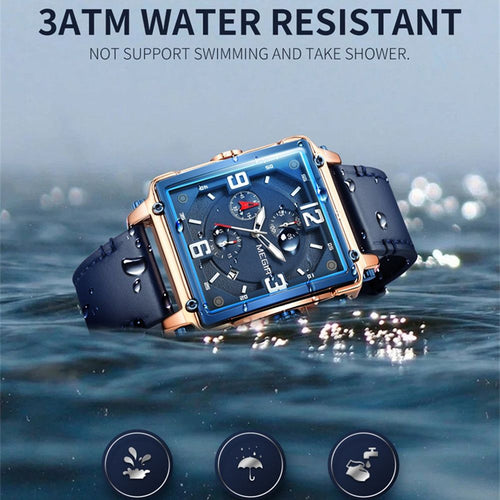 Megir Chronograph Leather Sport Watch | Avelmont Time